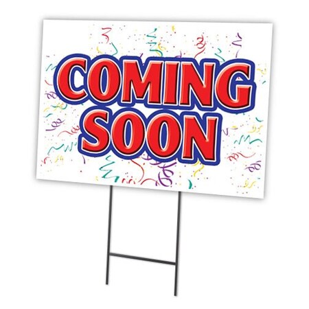 Signmission Coming Soon Yard Sign & Stake outdoor plastic coroplast window, C-1216-DS-Coming Soon C-1216-DS-Coming Soon